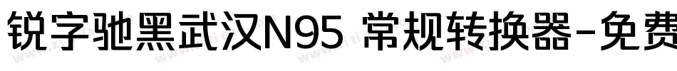 锐字驰黑武汉N95 常规转换器字体转换